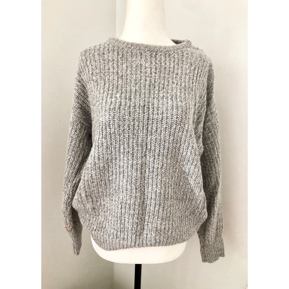 TNA Sweaters - TNA Knit Crewneck Sweater Grey Size Small